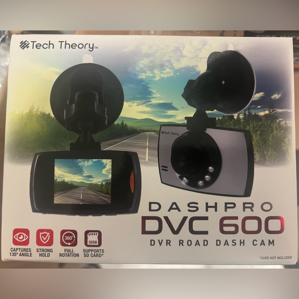 Theory DashPro DVC 600 DVR Road Dash Cam - Black